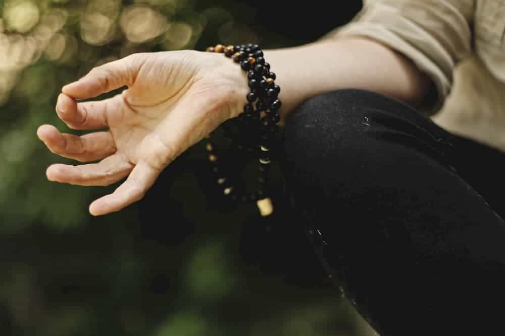 Meditating hands